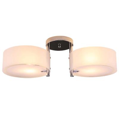 HOMCOM® LAMPA SUFITOWA ŻYRANDOL kryształowy 2xE27 OPRAWA 40W biała