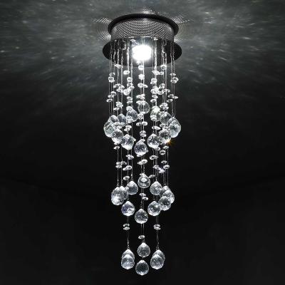 HOMCOM® LAMPA SUFITOWA WISZĄCA ŻYRANDOL kryształowy 1xGU10 OPRAWA