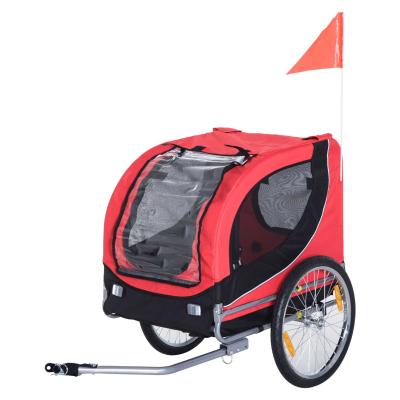 Przyczepka rowerowa dla psa czerwona PawHut