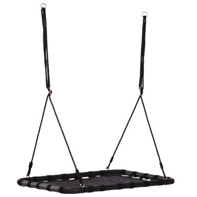 HOMCOM® HUŚTAWKA OGRODOWA DLA DZIECI GNIAZDO DO 100 KG czarna 100 x 76 x 4 cm