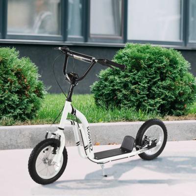 Hulajnoga miejska hulajnoga dla dzieci opony pneumatyczne regulacja aluminium biały