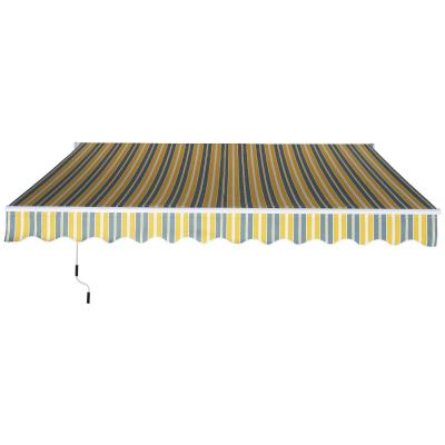OUTSUNNY MARKIZA Z PRZEGUBOWYM RAMIENIEM OCHRONA PRZECIWSŁONECZNA żółtoszara 2,95 X 2,5 M