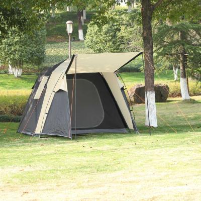 Outsunny® Namiot Kempingowy Kopułowy Pop-Up dla 3-4 Osób ze Śledziami Poliester Szary