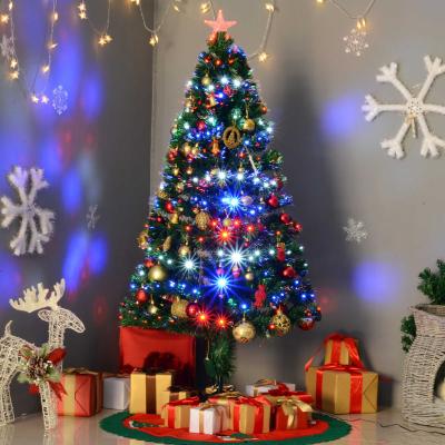 HOMCOM® CHOINKA JODŁA 180 LED GWIAZDA zielona W150 cm