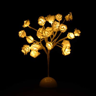 HOMCOM LAMPA RÓŻE LED OZDOBNE 40 CM