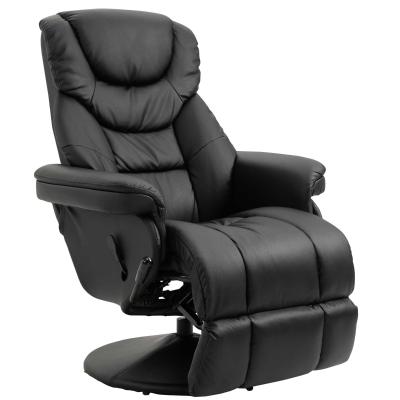 Fotel relaksacyjny fotel wypoczynkowy Relax Fotel TV Fotel jednoosobowy 135 °inclination 79x81x107cm Czarny HOMCOM®