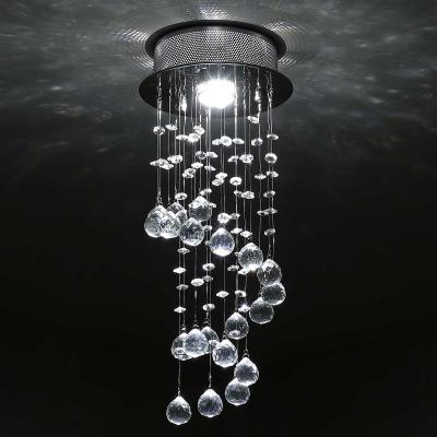 HOMCOM® LAMPA SUFITOWA WISZĄCA ŻYRANDOL kryształowy
