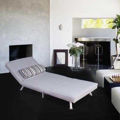 Fotel rozkładany składany sofa z funkcją spania materac składany łóżko dla gości szary sofa