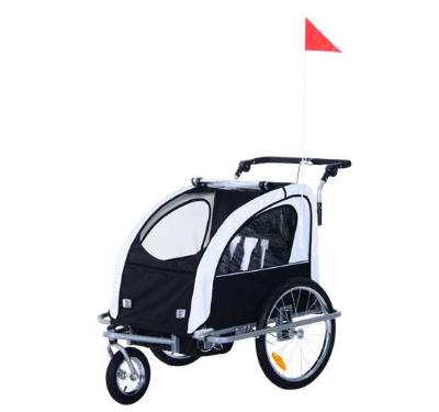 HOMCOM PRZYCZEPA DO ROWERU JOGGER 2w1 BIAŁO-CZARNA