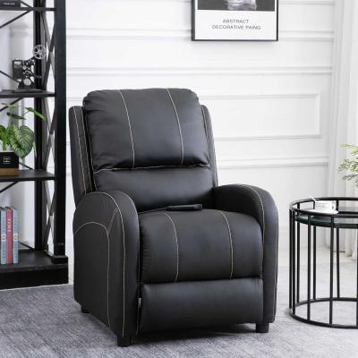 Fotel masujący Fotel TV Fotel relaksacyjny Fotel z funkcją ogrzewania Podnóżek 90-165° PU Czarny 70 x 93 x 100 cm HOMCOM®