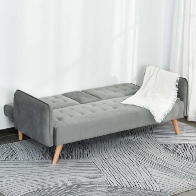 Rozkładana sofa sofa 3-osobowa sofa z tkaniny zestaw szary HOMCOM®