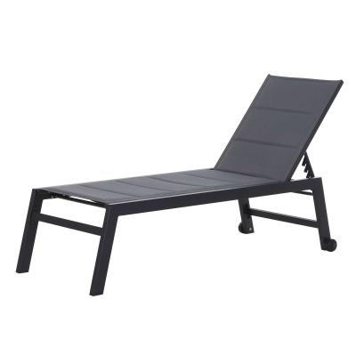Leżak ogrodowy leżak Relax Lounger 5-Step Backrest Meble ogrodowe Alu Grey Outsunny®