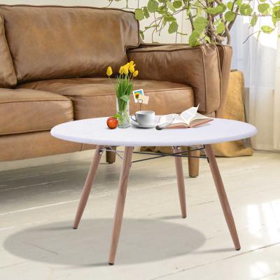 HOMCOM® ŁAWA STOLIK KAWOWY NOCNY OKRĄGŁY drewno + metal