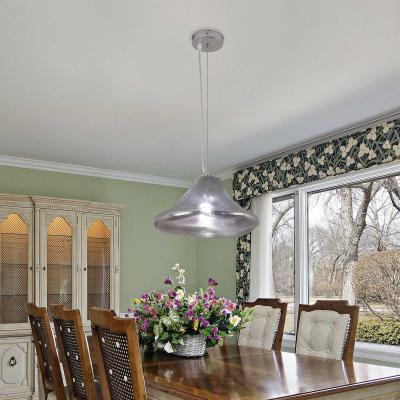 HOMCOM LAMPA SUFITOWA WISZĄCA G9 25W szara