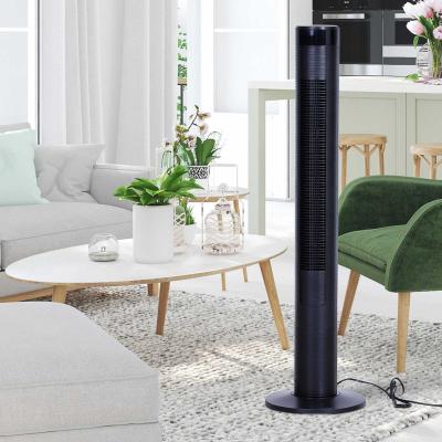 HOMCOM® Wentylator Wieżowy Kolumnowy 45 W Pilot Funkcja Timera Cztery Prędkości ABS