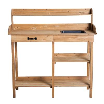 Outsunny STÓŁ DO UPRAWY SADZENIA ROŚLIN 112 cm drewno jodłowe