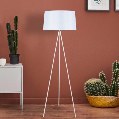 HOMCOM® LAMPA STOJĄCA TRÓJNÓG LAMPA PODŁOGOWA 40 W metal biała ∅ 48 x 156 cm