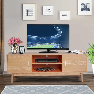 HOMCOM® STOLIK SZAFKA RTV LOWBOARD styl retro drewno 130 x 38 x 46,5 cm
