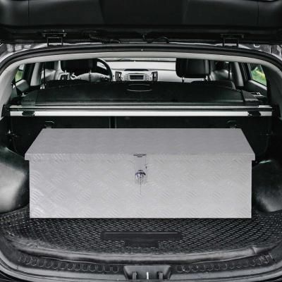 Skrzynka na narzędzia bezpieczna z zamkiem Skrzynka narzędziowa Walizka narzędziowa przenośna aluminium kolor srebrny
