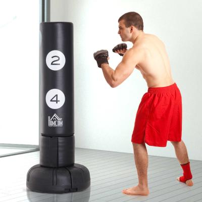 HOMCOM® STOJĄCY WOREK BOKSERSKI TRENING BOKSERSKI czarny