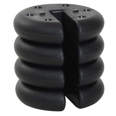 Outsunny® 4 OBCIĄŻNIKI DO PAWILONU NAMIOTU IMPREZOWEGO NAPEŁNIENIE DO 5 KG TWORZYWO HDPE czarne Ø25 x 6 cm