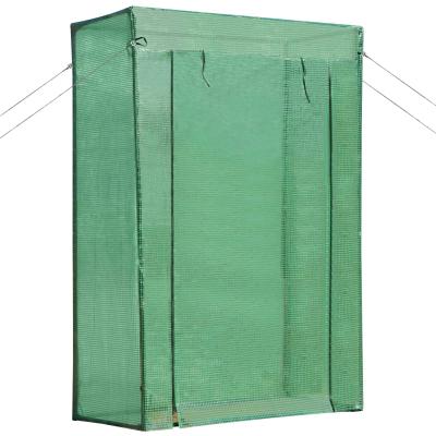 Szklarnia Outsunny patio balkon mini przenośna metalowa rama ciepła szopa ogrodowa, stal, tworzywo sztuczne PE, zielona, 100x50x150 cm