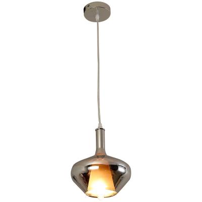 HOMCOM LAMPA SUFITOWA WISZĄCA E14 40W szkło srebrna