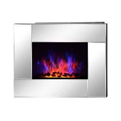HOMCOM KOMINEK ELEKTRYCZNY LED 900/1800 W srebrny