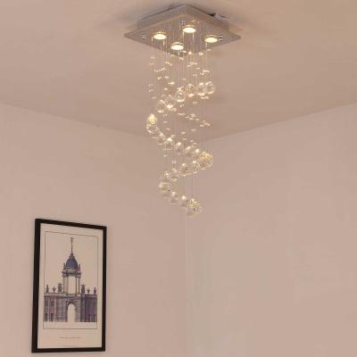 HOMCOM® LAMPA SUFITOWA ŻYRANDOL kryształowy metal