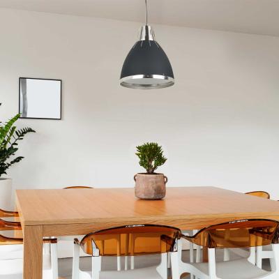 HOMCOM® LAMPA SUFITOWA WISZĄCA VINTAGE E27 40W METAL czarna ∅30 x H35 cm (bez żarówek)