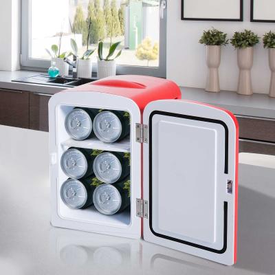 HOMCOM MINI LODÓWKA PODGRZEWACZ 4 LITRY CZERWONA 28X 20X 30 CM (DXSXW)