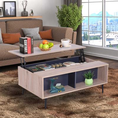 HOMCOM® ŁAWA STOLIK REGULACJA WYSOKOŚCI BLATU ROZKŁADANA PÓŁKI drewno 100 x 58 x (39,3–52,7) cm