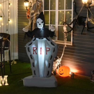 Halloween Nadmuchiwany duch z nagrobkiem świecąca zjawa dekoracja 180 cm