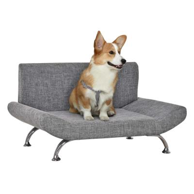 PawHut Haustiersofa Hundesofa Hundebett für Katzen Hunde Schaumstoff Grau
