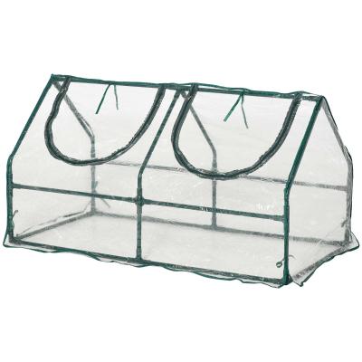 Szklarnia Outsunny z okienkiem PVC szklarnia do pomidorów cieplarnia na pomidory skrzynia inspektowa 120x60x60cm przezroczysta