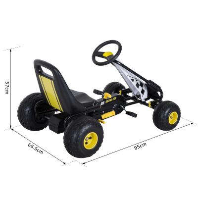 HOMCOM® SAMOCHÓD NA PEDAŁY GOKART DLA DZIECI OD 3 LAT czarny
