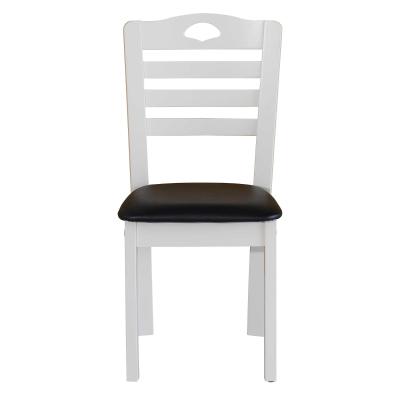HOMCOM® 2 KRZESŁA DO JADALNI Z LITEGO DREWNA PODUSZKI PU białe