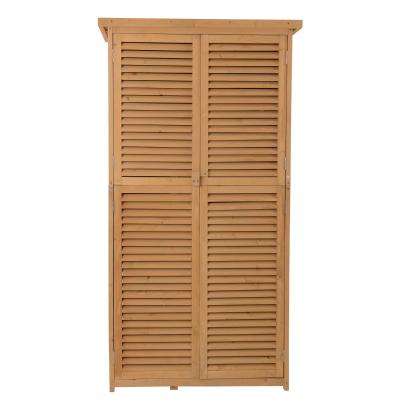 Outsunny® SZOPA NA NARZĘDZIA DOMEK NARZĘDZIOWY 4 półki naturalna