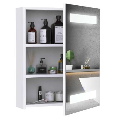 Szafka łazienkowa wisząca z lustrem led 15w HOMCOM