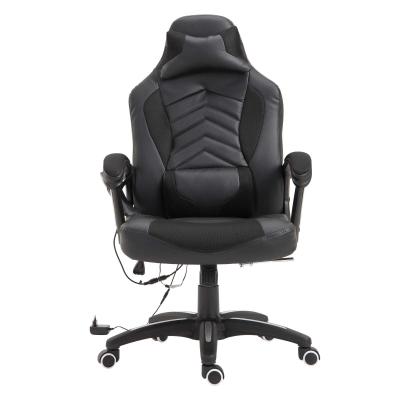 HOMCOM® KRZESŁO BIUROWE ERGONOMICZNE FOTEL MASAŻ Gamingowy czarny