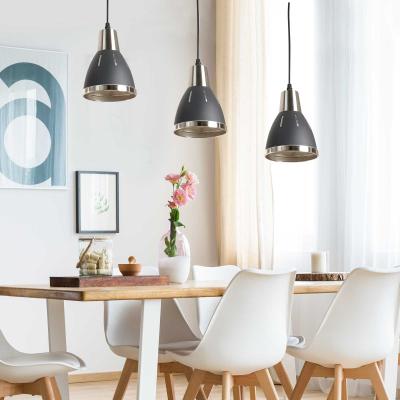 HOMCOM® ZESTAW 3 LAMP SUFITOWYCH WISZĄCYCH E27 40W METAL czarny ∅13 x W16 cm