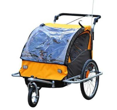 HOMCOM PRZYCZEPKA DO ROWERU JOGGER 2w1 OBROTOWA 360° POMARAŃCZOWA