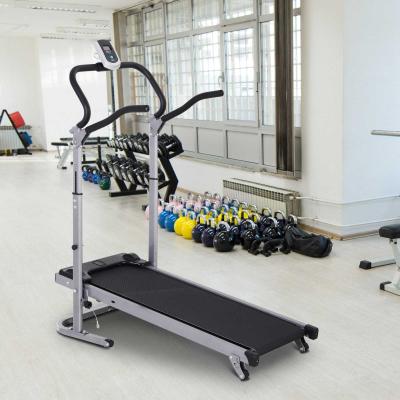 HOMCOM® BIEŻNIA NIEELEKTRYCZNA WYŚWIETLACZ LCD 3 STOPNIE POCHYLENIA SKŁADANA stal 123 X 58,5 X 115-140 cm