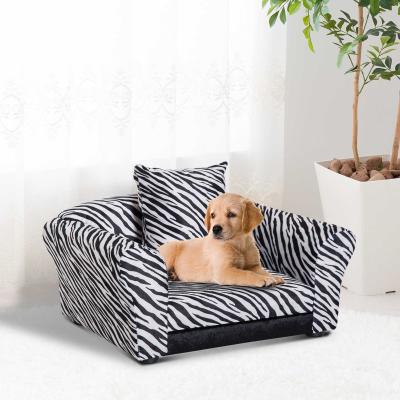 PawHut SOFA ŁÓŻKO DLA ZWIERZĄT DOMOWYCH MATA NOGI METALOWE czarna