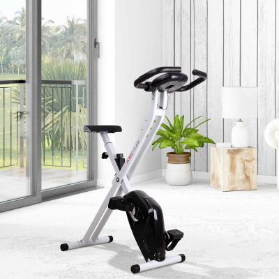 Rower treningowy z monitorem LCD rower fitness regulowany, składany, stal czarny