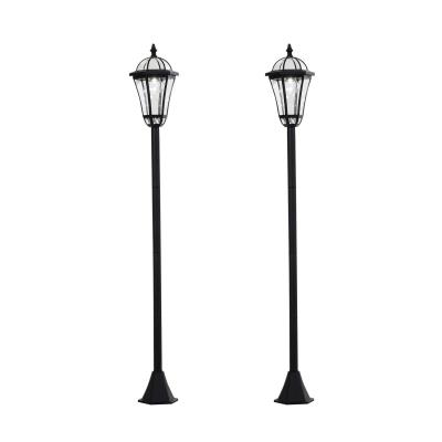 Latarnia ogrodowa solarna zestaw 2 szt. LED Lampa ogrodowa stal nierdzewna Outsunny