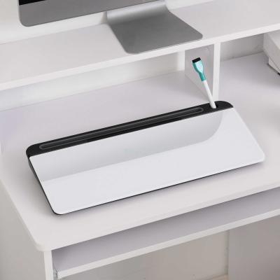 Organizer na biurko tablica na notatki ze stojakiem na tablet szkło PP
