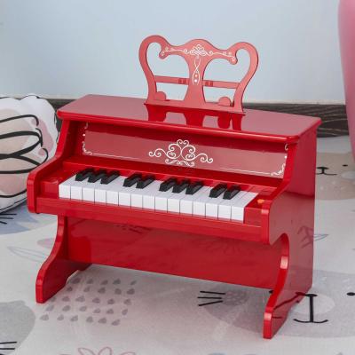 Pianino elektroniczne dla dzieci Pianino mini 25 klawiszy z pulpitem na nuty czerwony