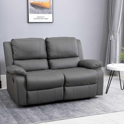 Dwuosobowa sofa regulowane oparcia rozkładany fotel drewniane nogi PU 3 kolory