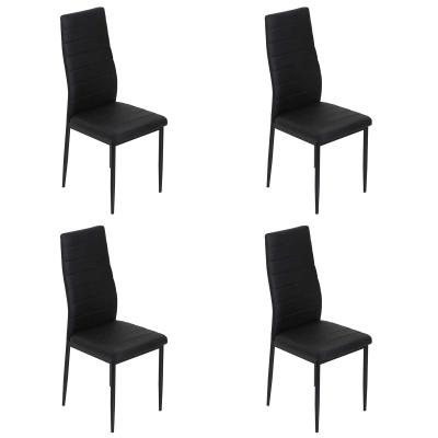 HOMCOM® ZESTAW 4 KRZESEŁ DO JADALN KUCHNI LUKSUSOWE KRZESŁO WYSOKIE OPARCIE